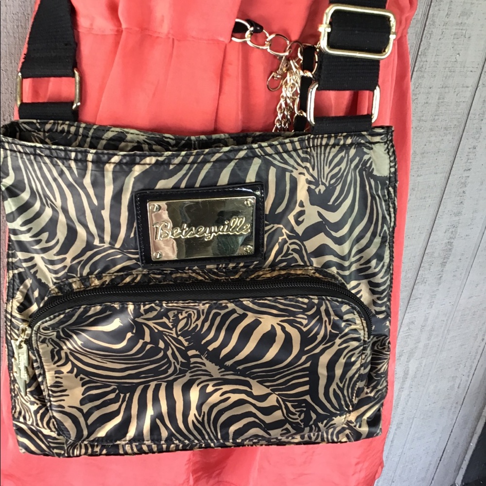Betseyville Black & Gold Zebra Print